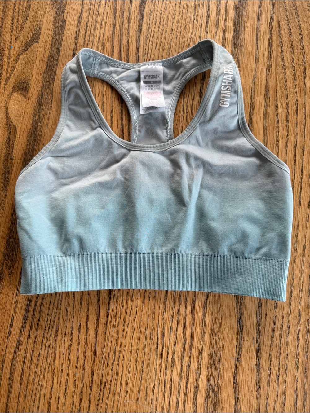 Gymshark Seafoam Blue Seamless Racerback Sports Bra